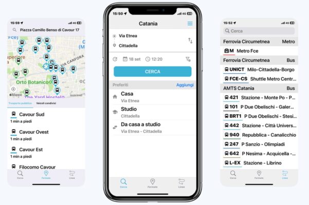 App Moovle; Trasporto Unict Catania