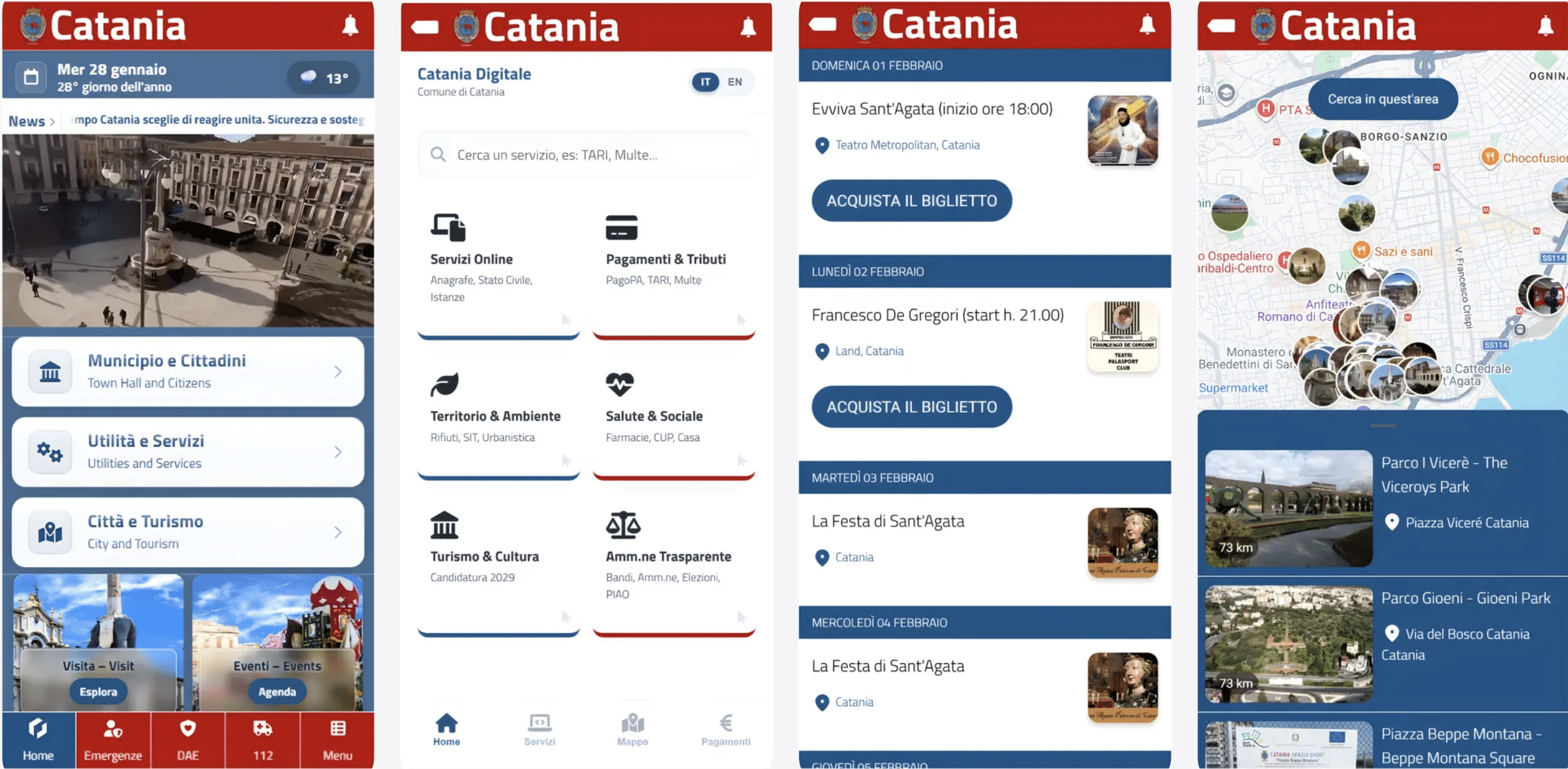 Catania a portata di smartphone: nasce l’App ufficiale del Comune