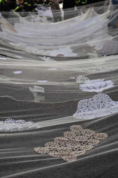 Tu Sei Agata; dettagli ricamati del Velo di Sant'Agata