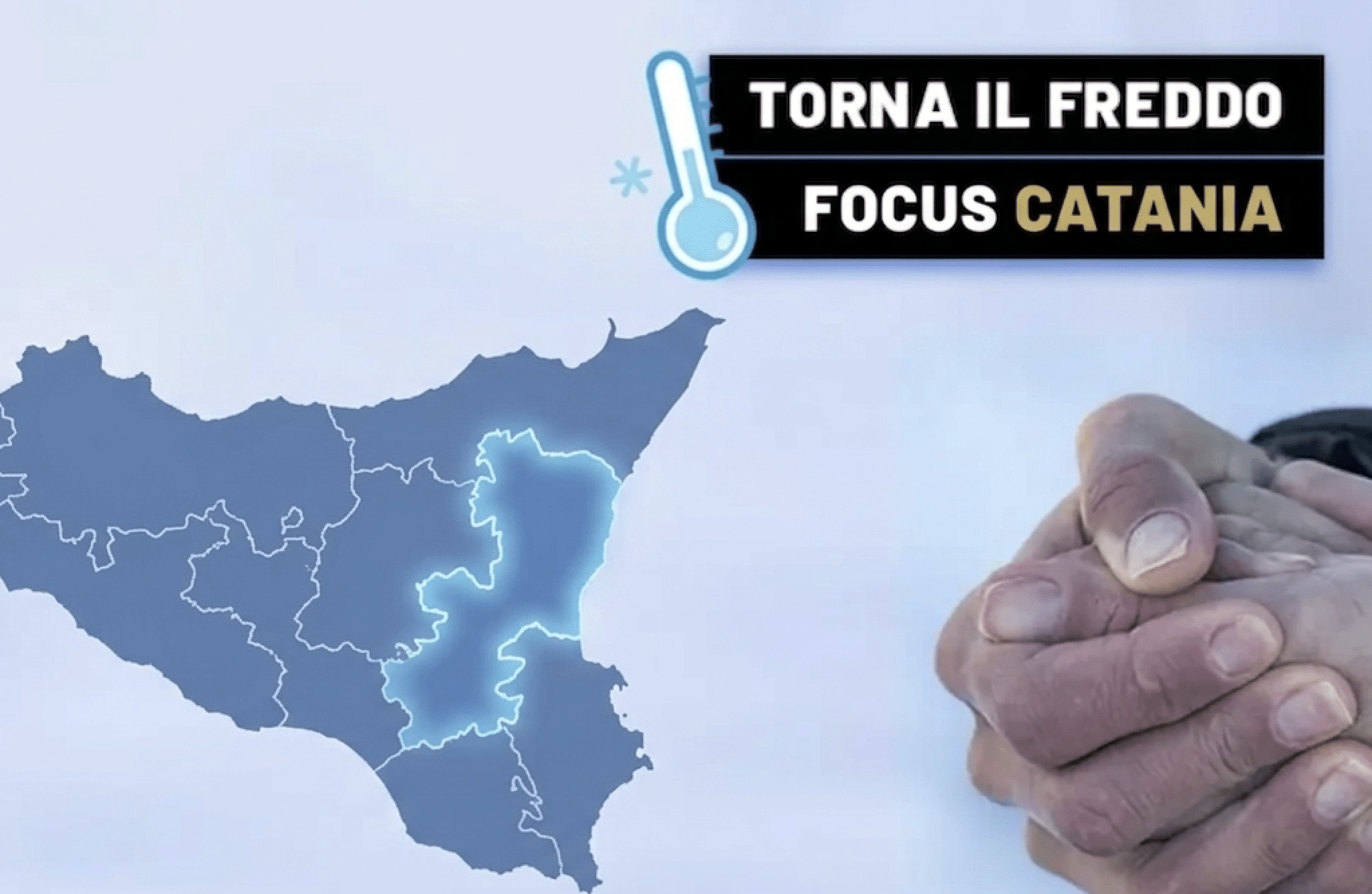 Catania, colpo di coda dell’inverno: temperature in picchiata e vento gelido