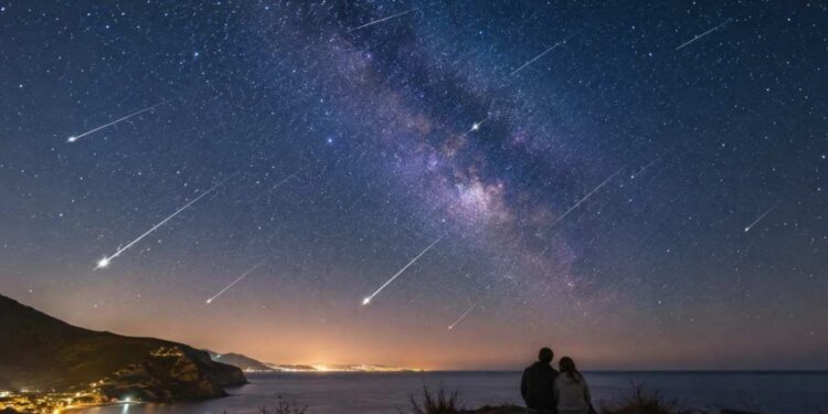 cielo stellato e coppia innamorata
