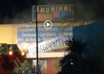 Catania Incendio Negozio