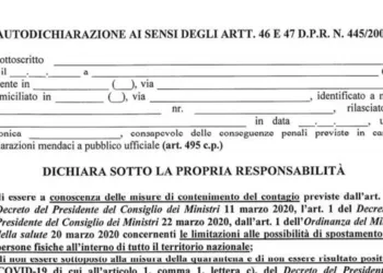 Autocertificazione Spostamenti